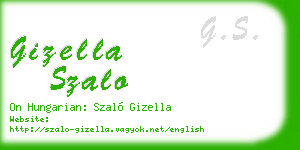gizella szalo business card